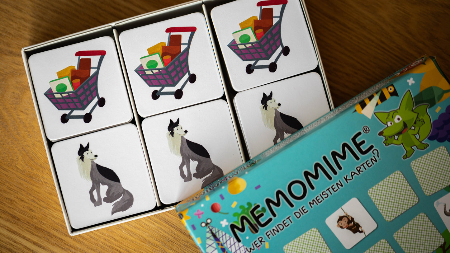 memomime - Wer findet die meisten Karten?